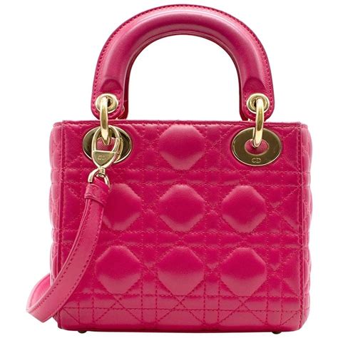 lady dior fuchsia pink|Small Lady D.